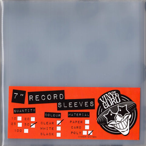Vinyl Guru Polythene Outer Sleeves for 7 inch Records